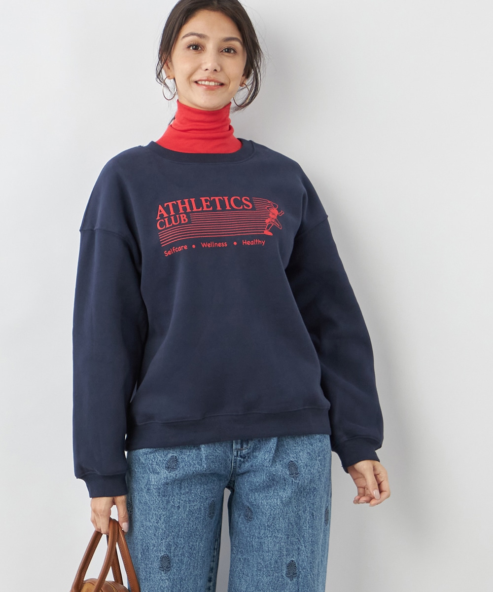 ロゴ入り裏毛スウェット