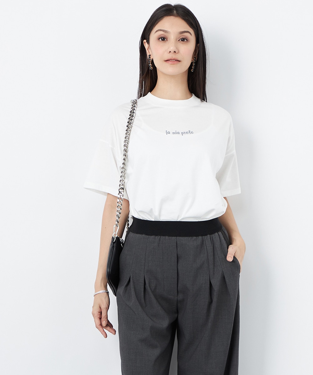  armoire capriceの刺繍メッセージTシャツ