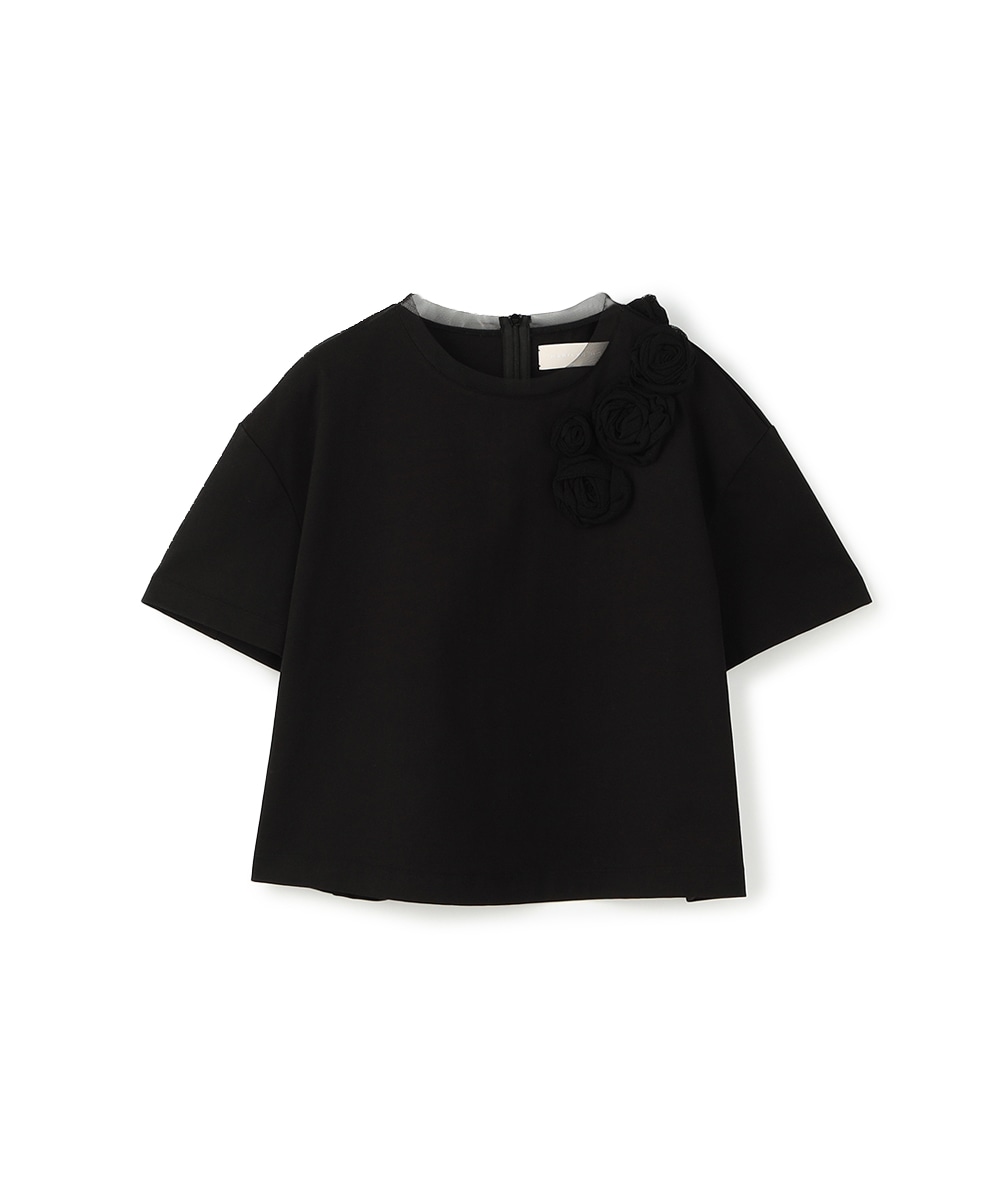  armoire capriceのフラワーモチーフTシャツ