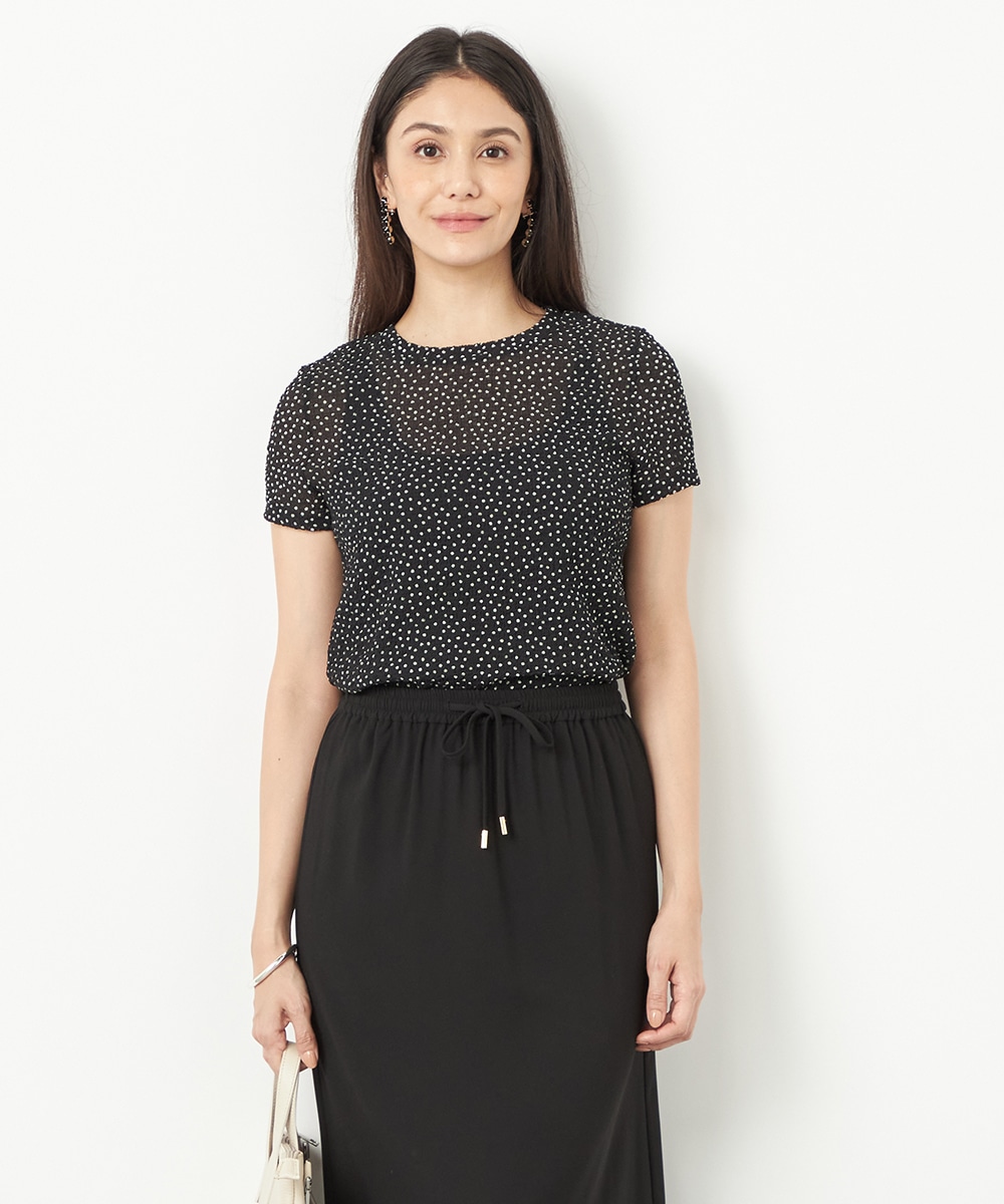  armoire capriceのシャーリングTシャツ