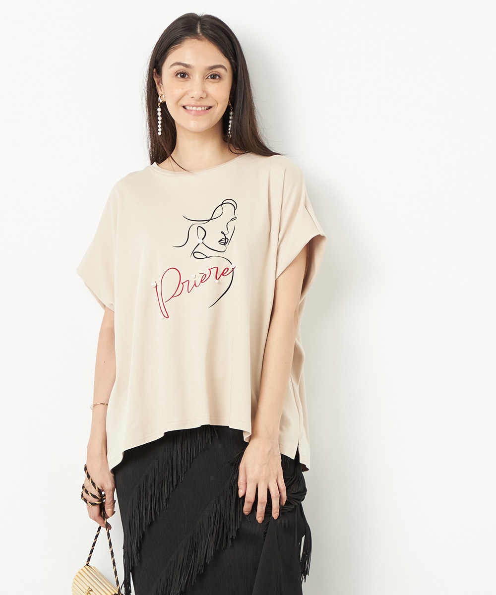 Luxe armoire capriceのプリントポンチョTシャツ