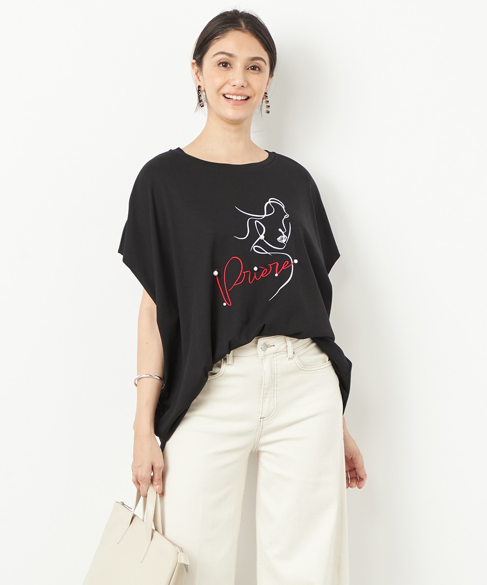 Luxe armoire capriceのプリントポンチョTシャツ