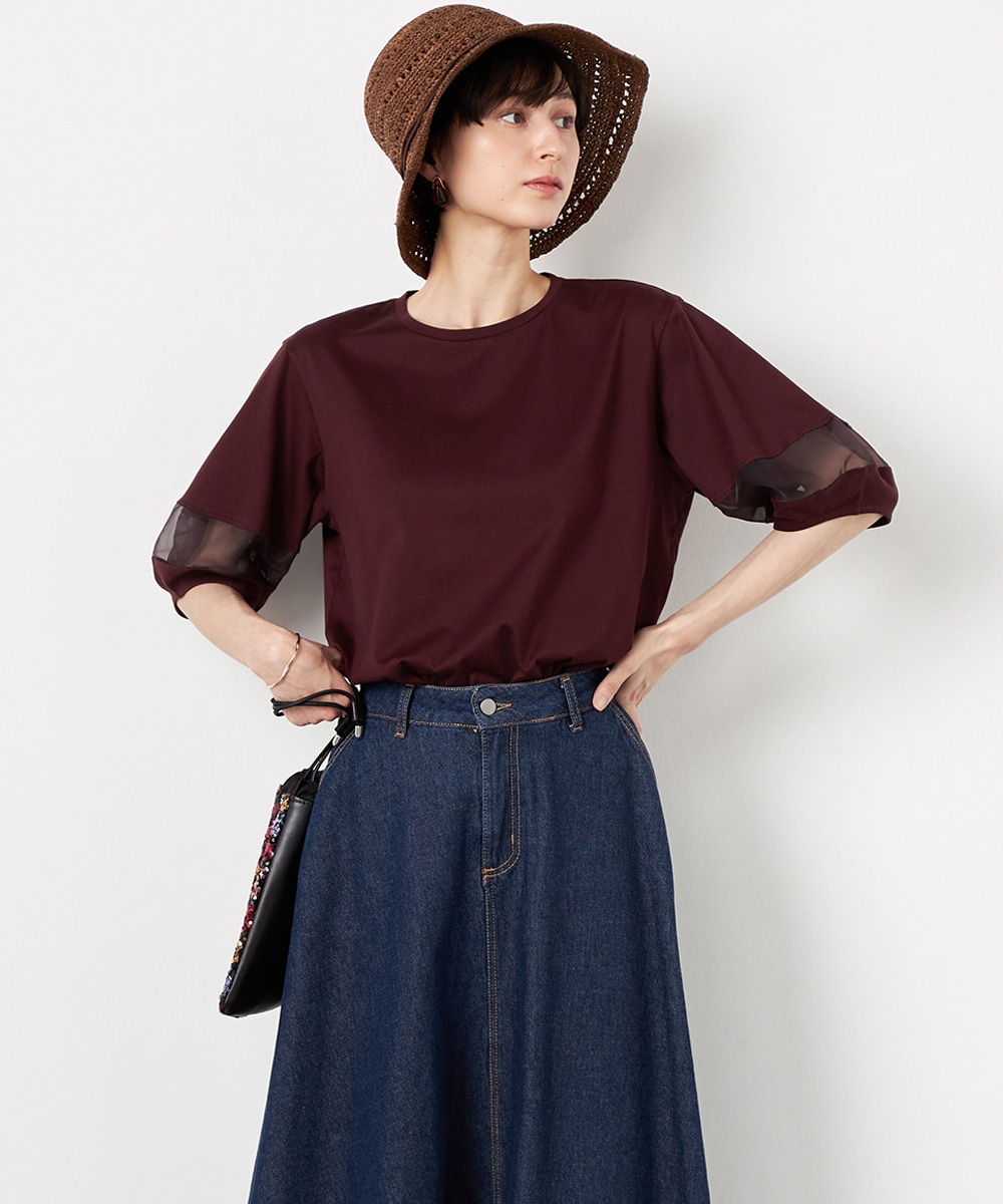  armoire capriceのシアー切り替えプルオーバー