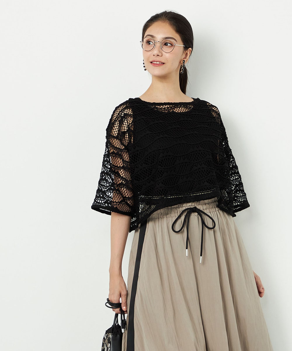  armoire capriceのメッシュレースセットプルオーバー