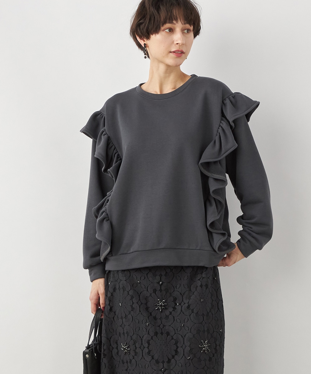 フリルデザインスウェット