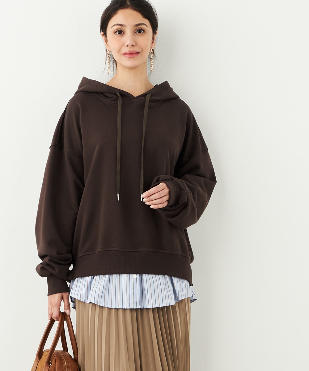  armoire capriceのレイヤードデザインフーディ