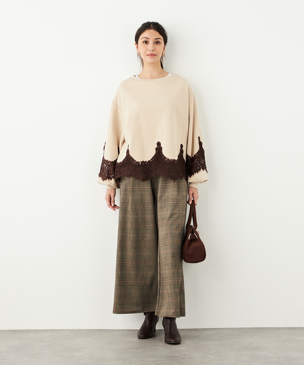 レース切り替えスウェット