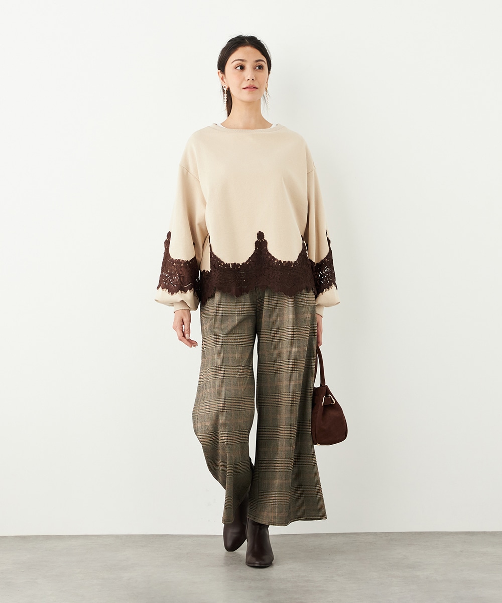 レース切り替えスウェット