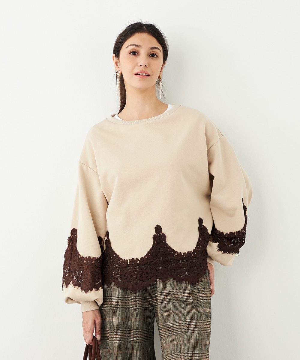 レース切り替えスウェット