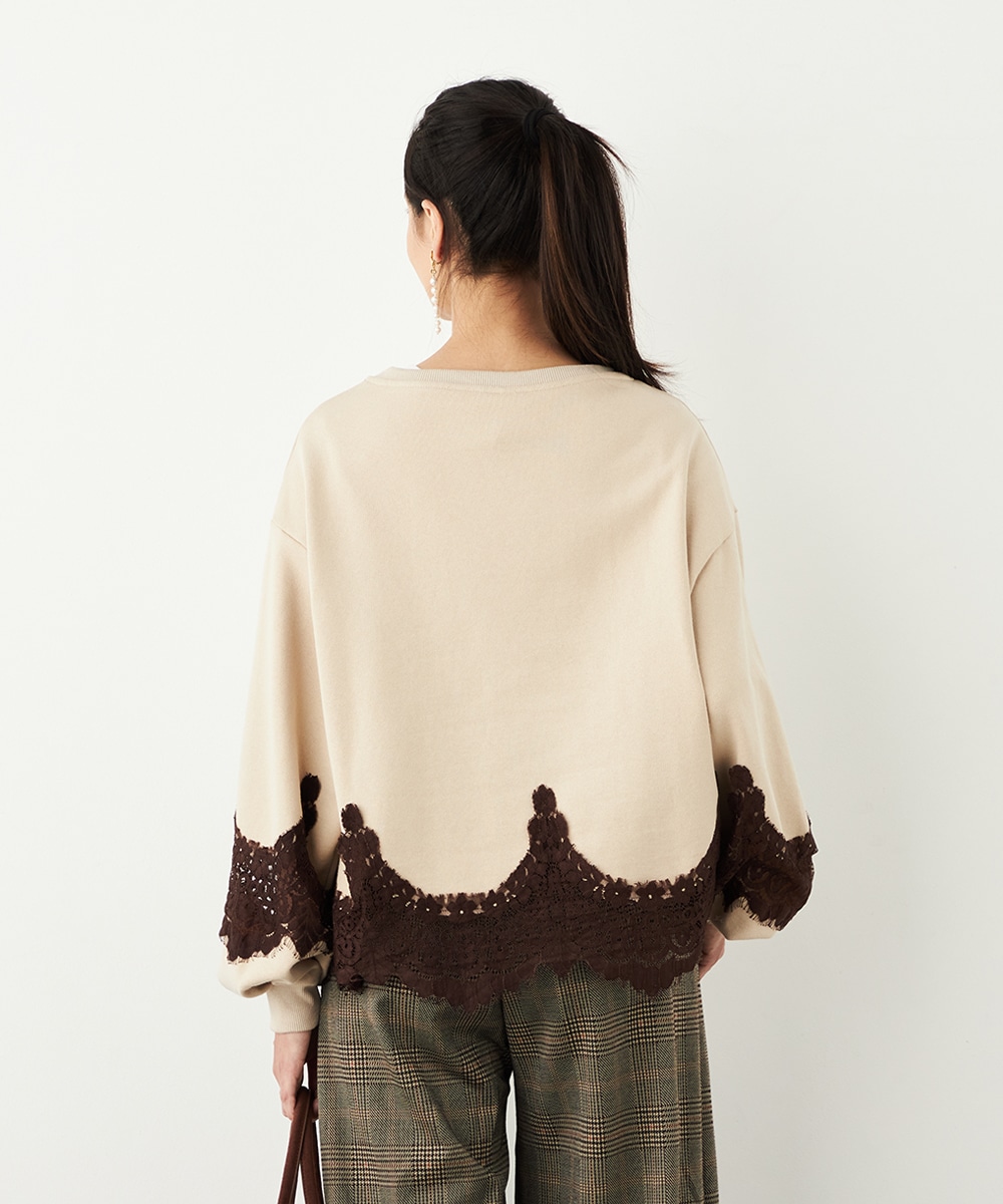 レース切り替えスウェット