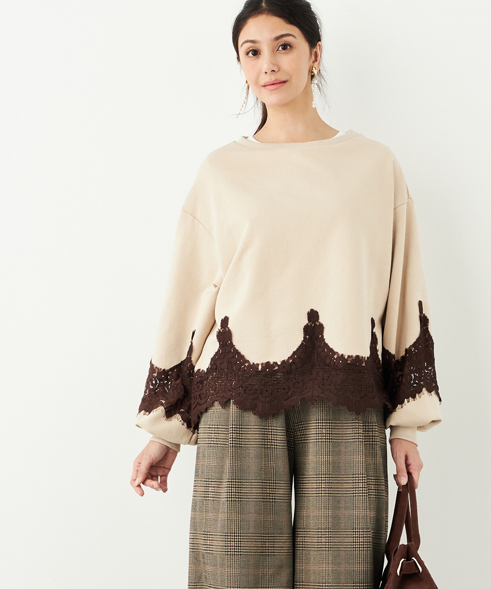 レース切り替えスウェット