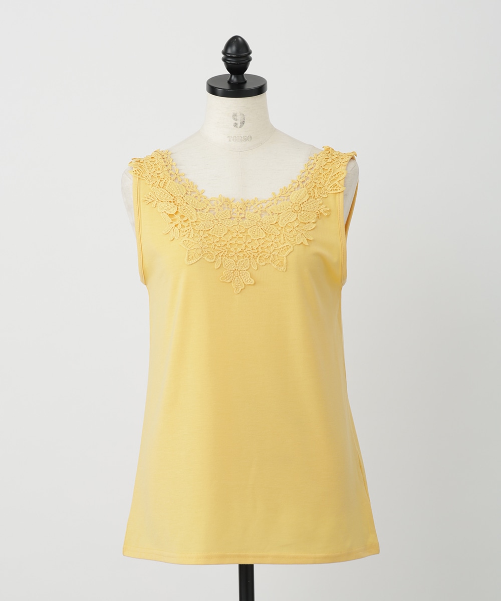  armoire capriceのモチーフレースタンクトップ