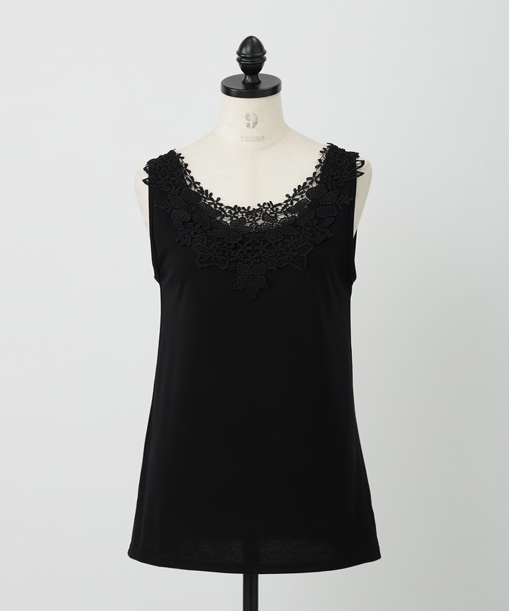  armoire capriceのモチーフレースタンクトップ