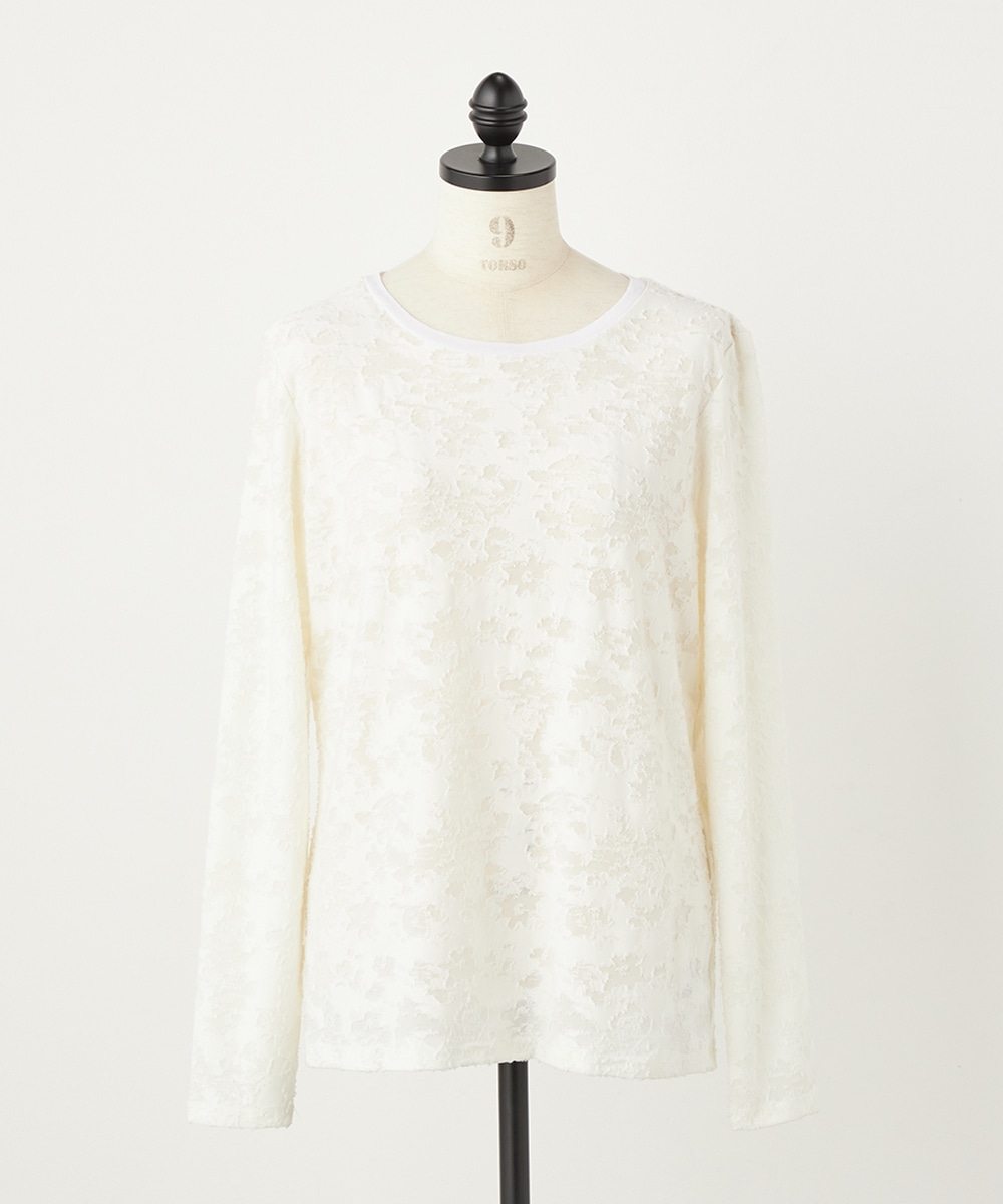 ジャカードロングTシャツ