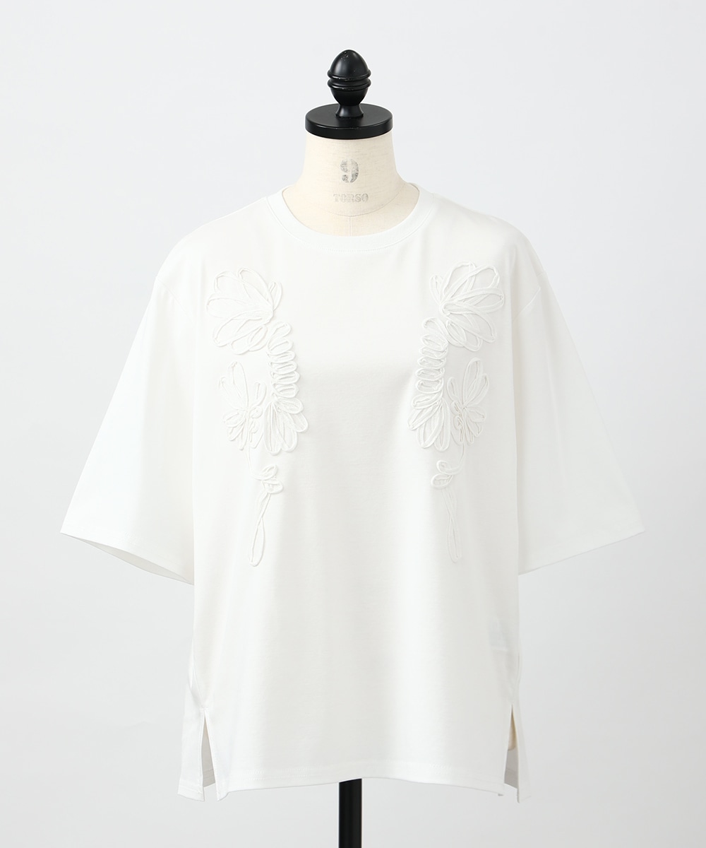 コード刺繍Tシャツ