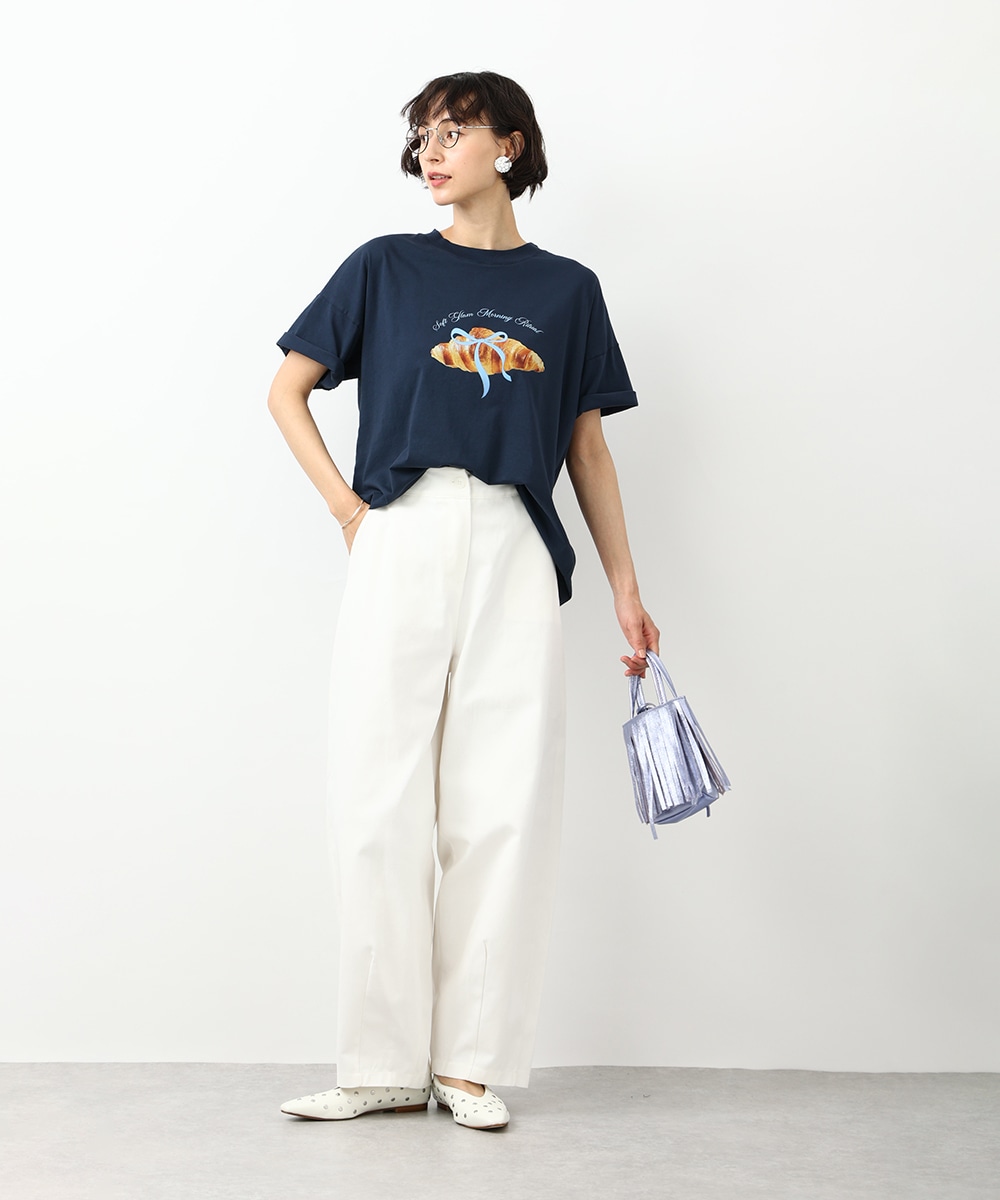 クロワッサンリボンTシャツ