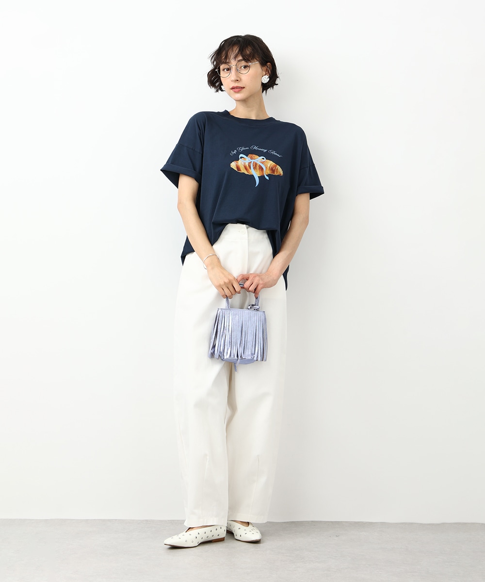クロワッサンリボンTシャツ