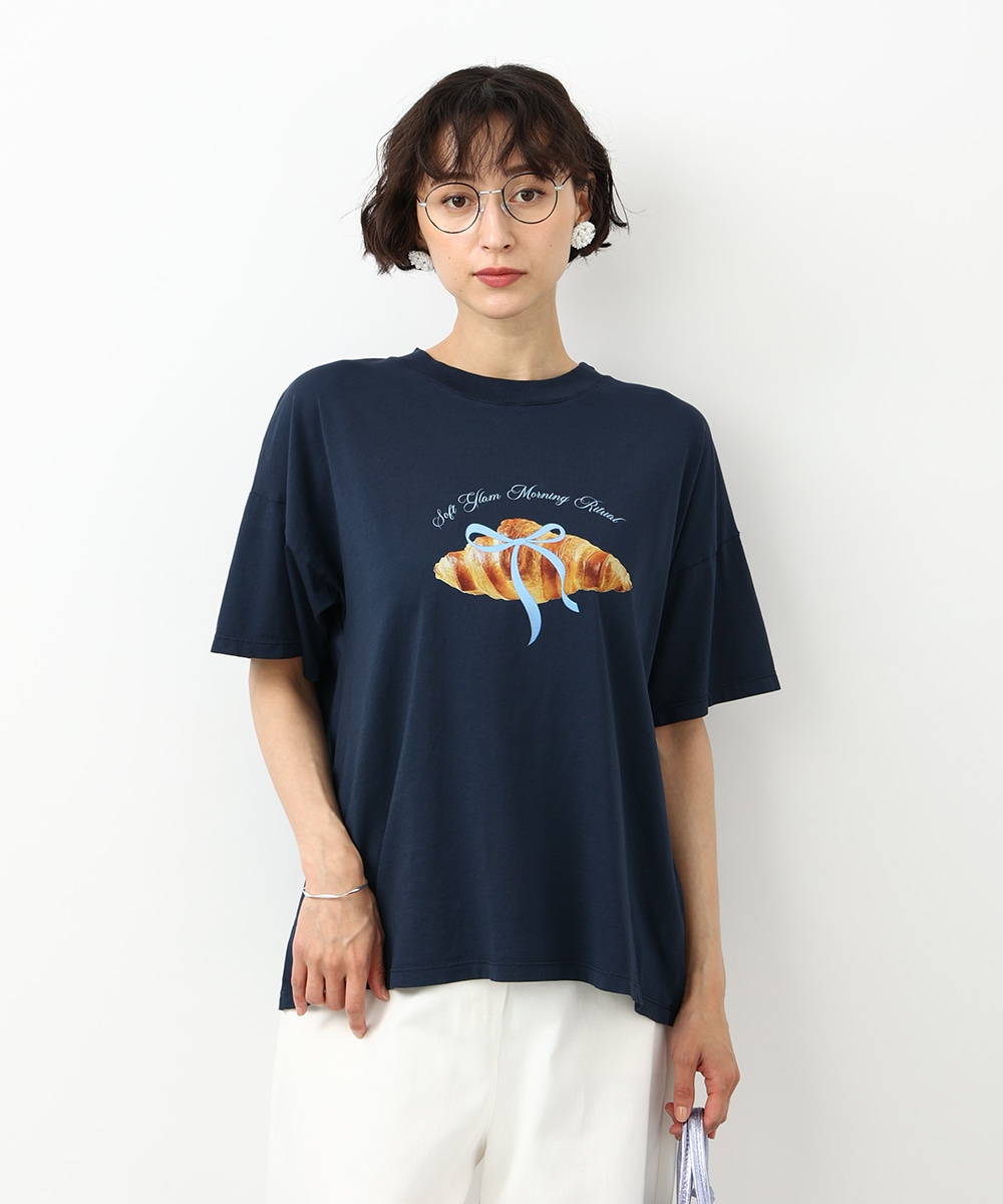 クロワッサンリボンTシャツ