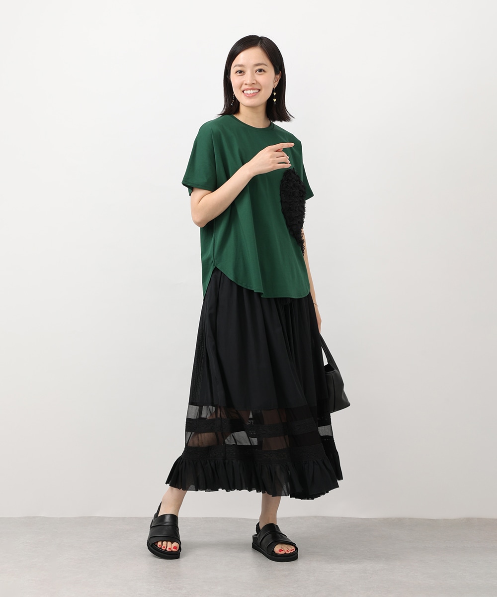 ハートフリルTシャツ