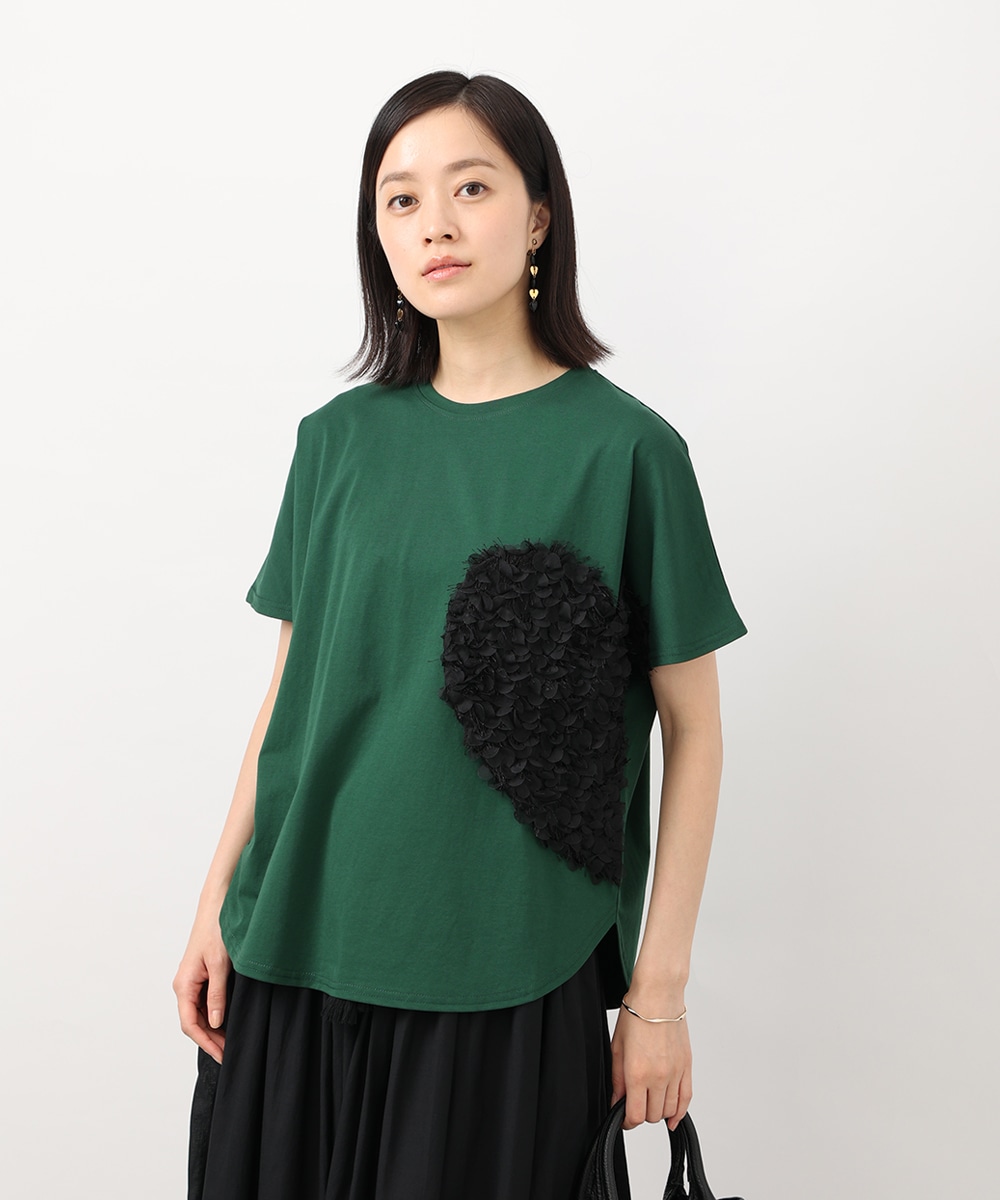 ハートフリルTシャツ