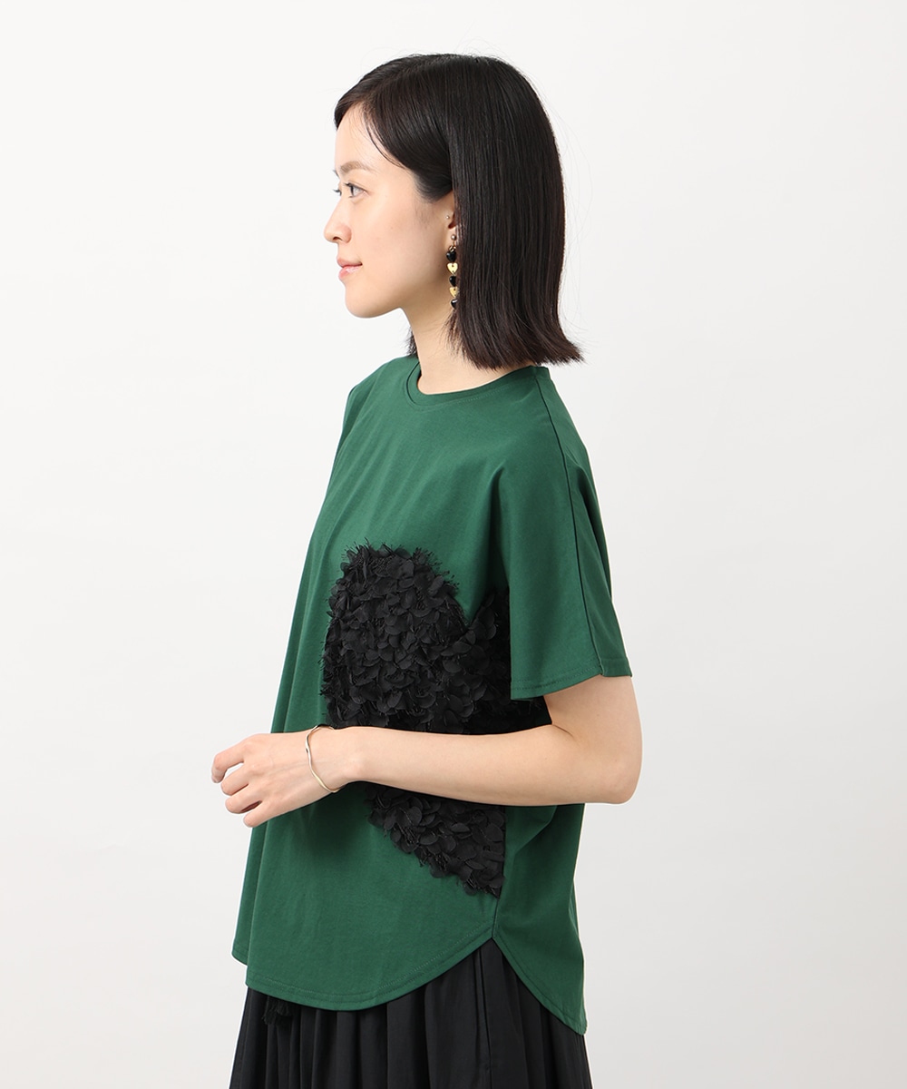 ハートフリルTシャツ