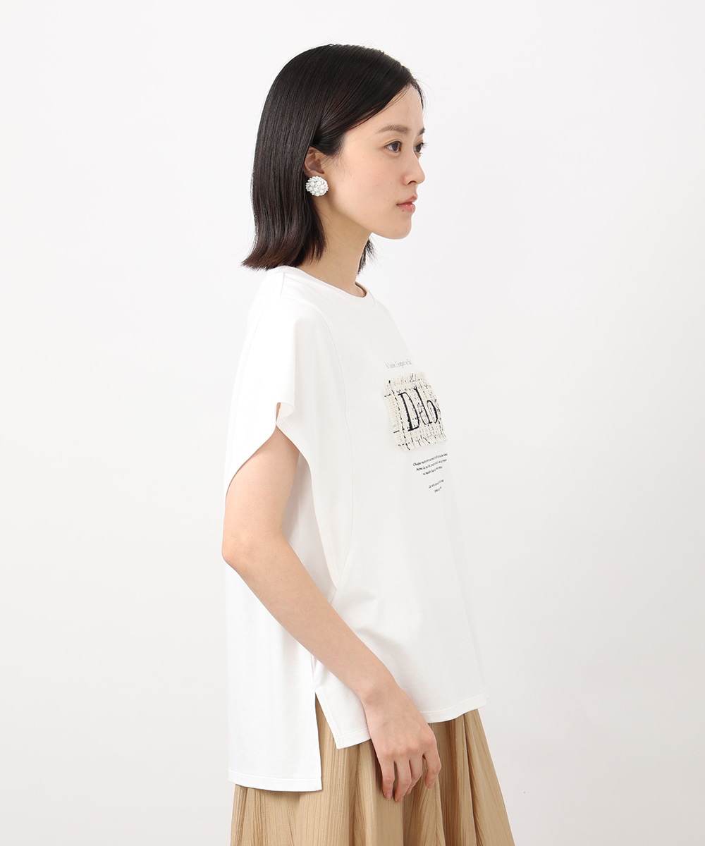ツイードロゴTシャツ