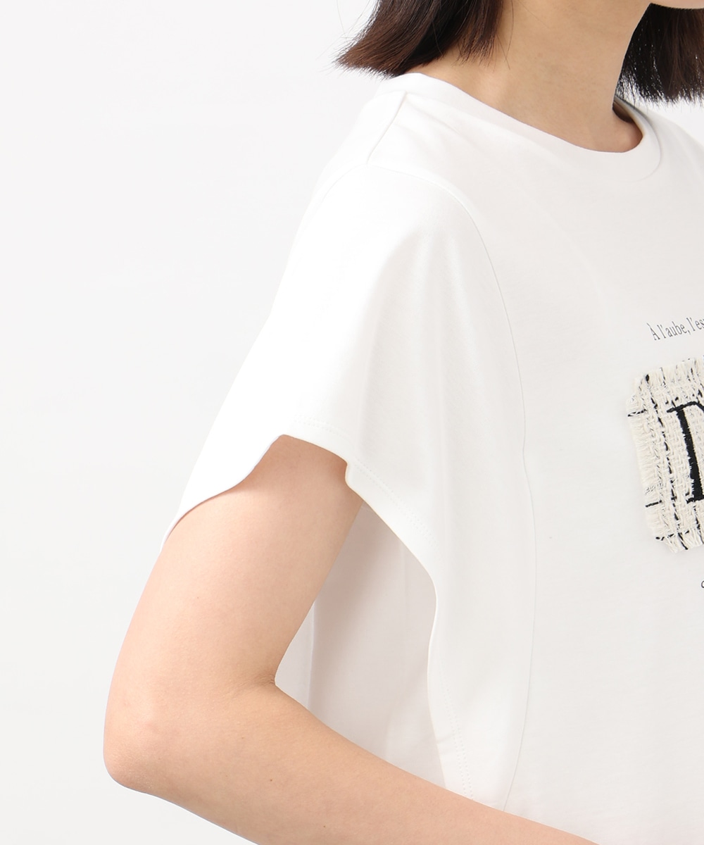 ツイードロゴTシャツ