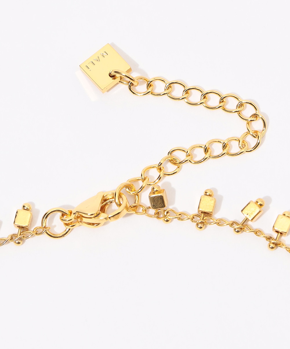 パール×ストーンネックレス