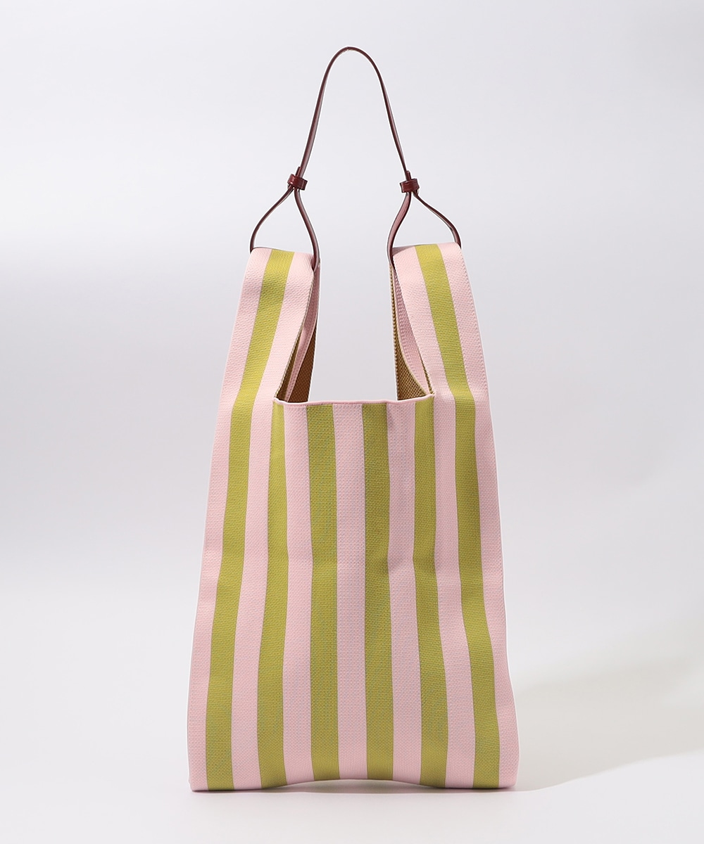 ニットストライプバッグ