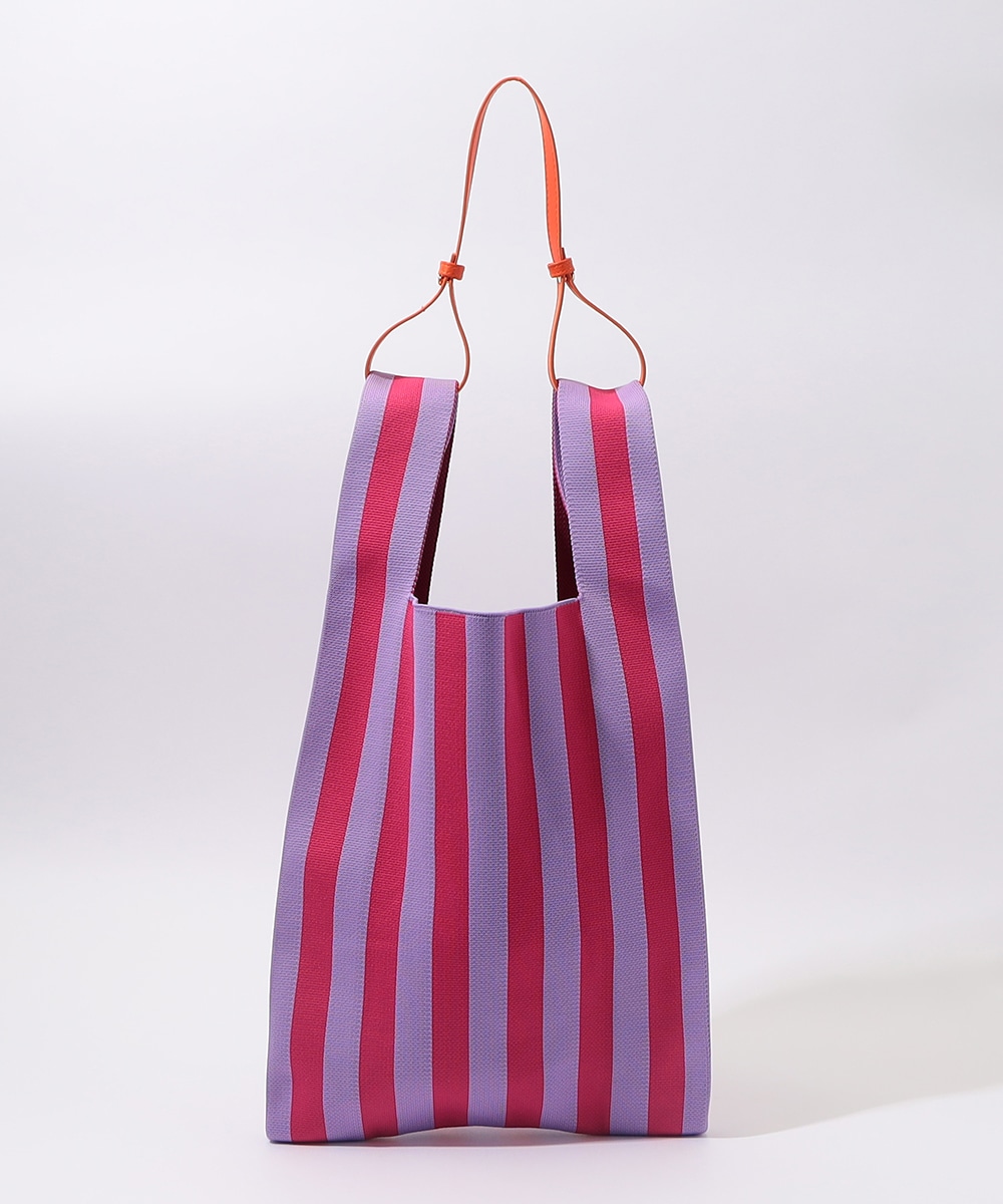ニットストライプバッグ