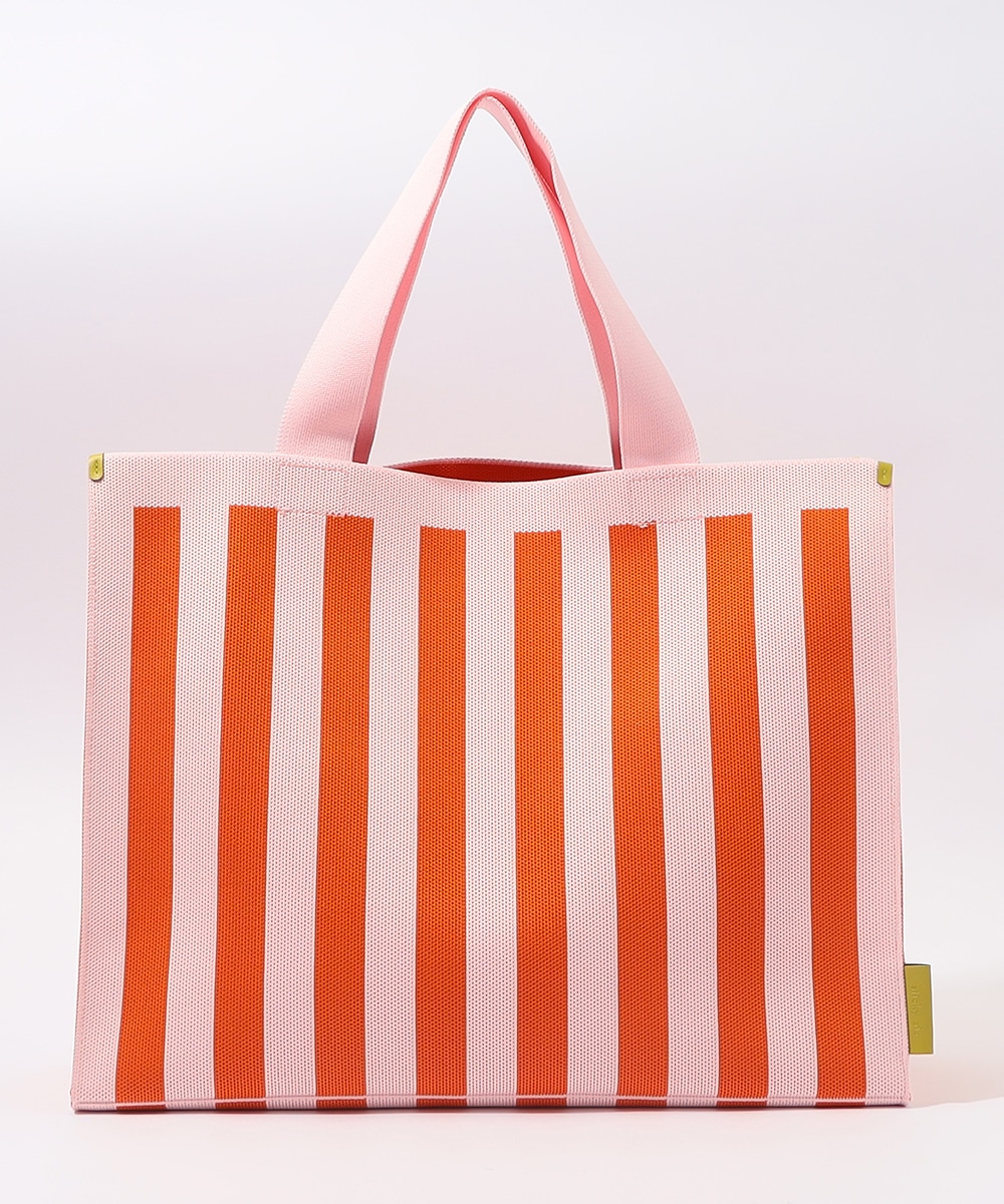 ニットストライプスクエアバッグ