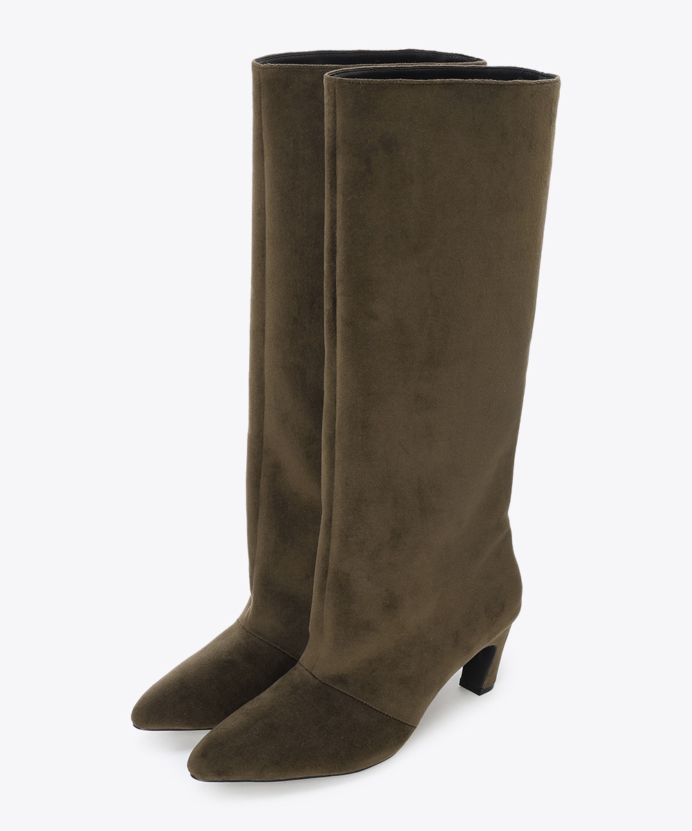 スウェードロングブーツ