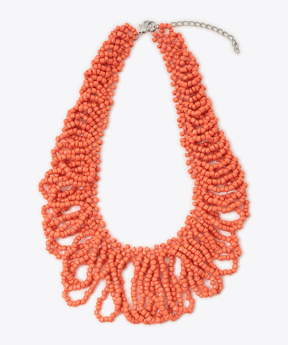 ビーズループネックレス