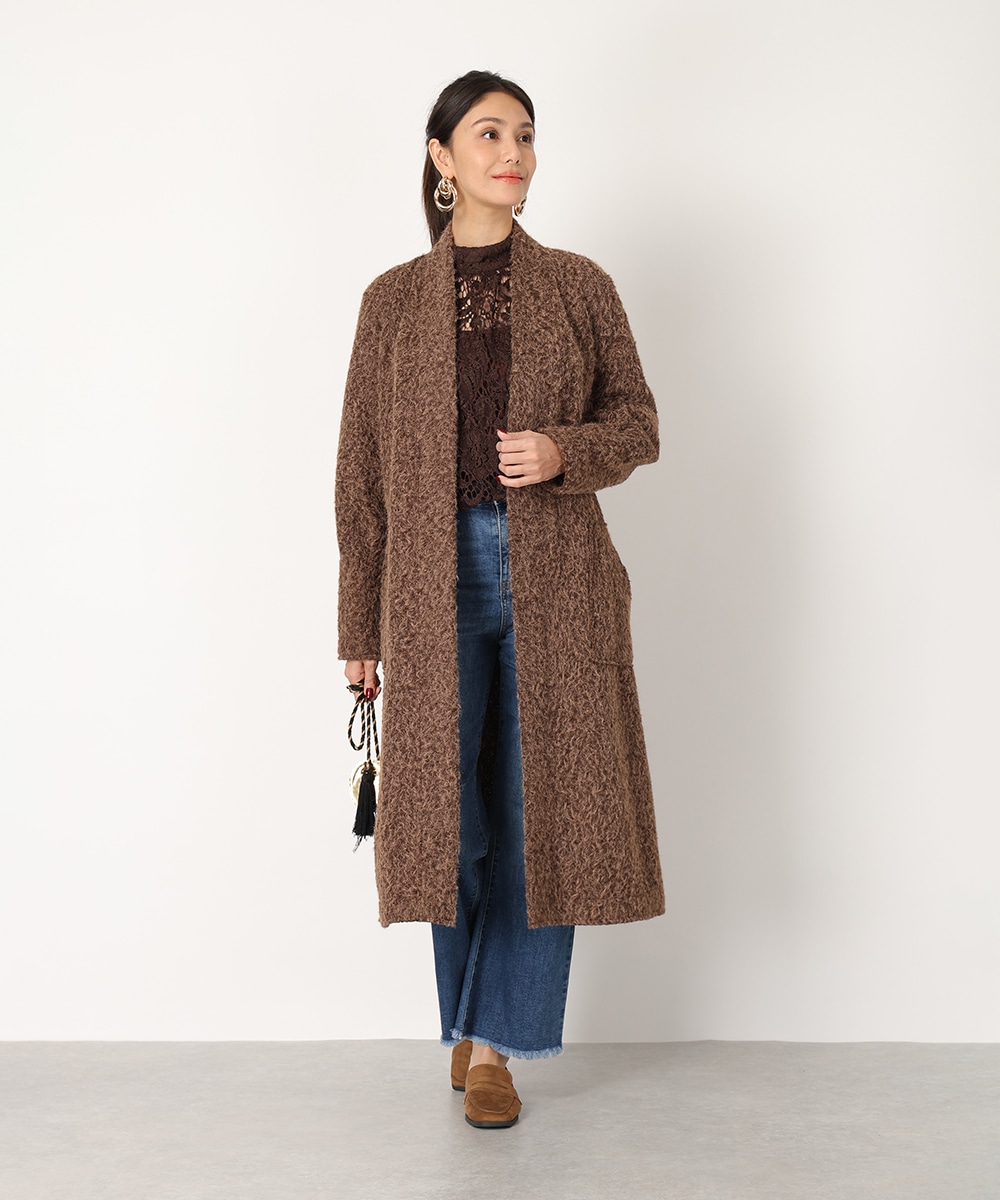 シャギーガウンコート