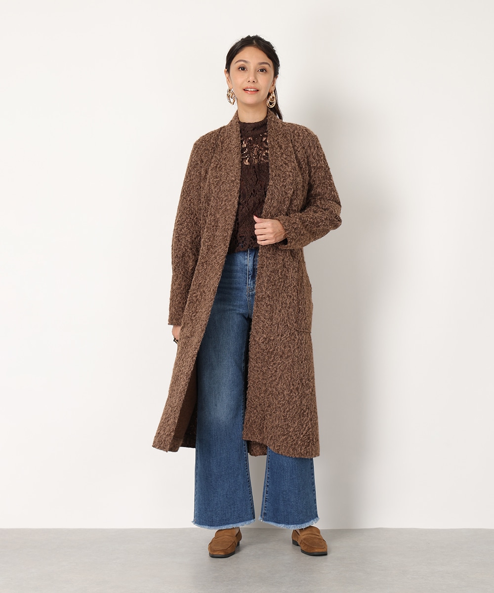 シャギーガウンコート