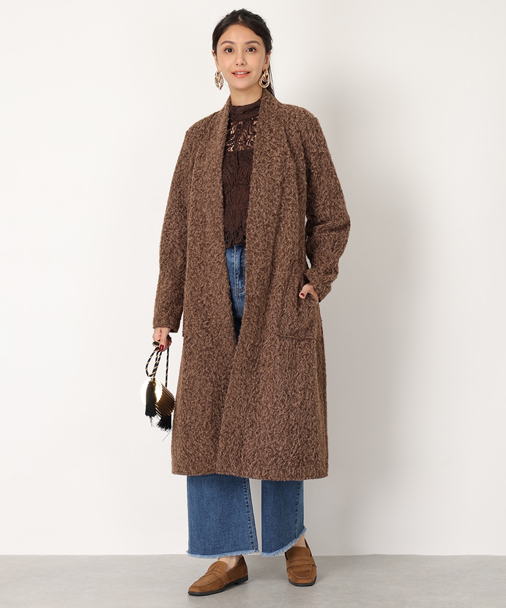 シャギーガウンコート