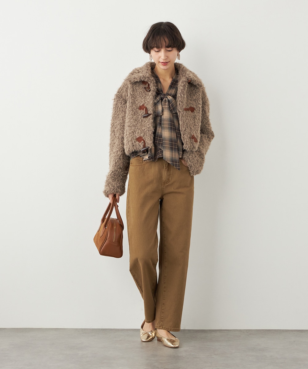 フラッフィーショートコート