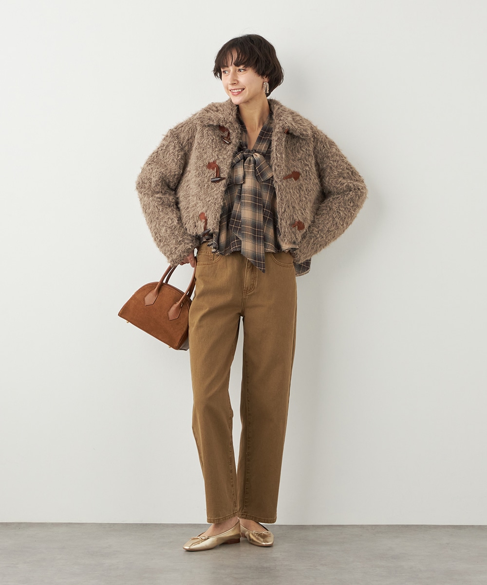 フラッフィーショートコート