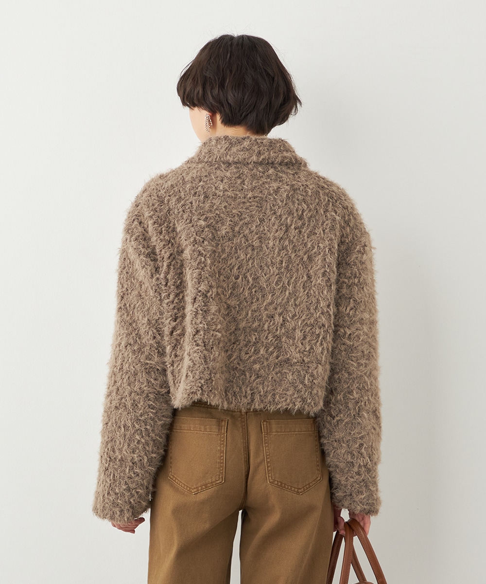 フラッフィーショートコート