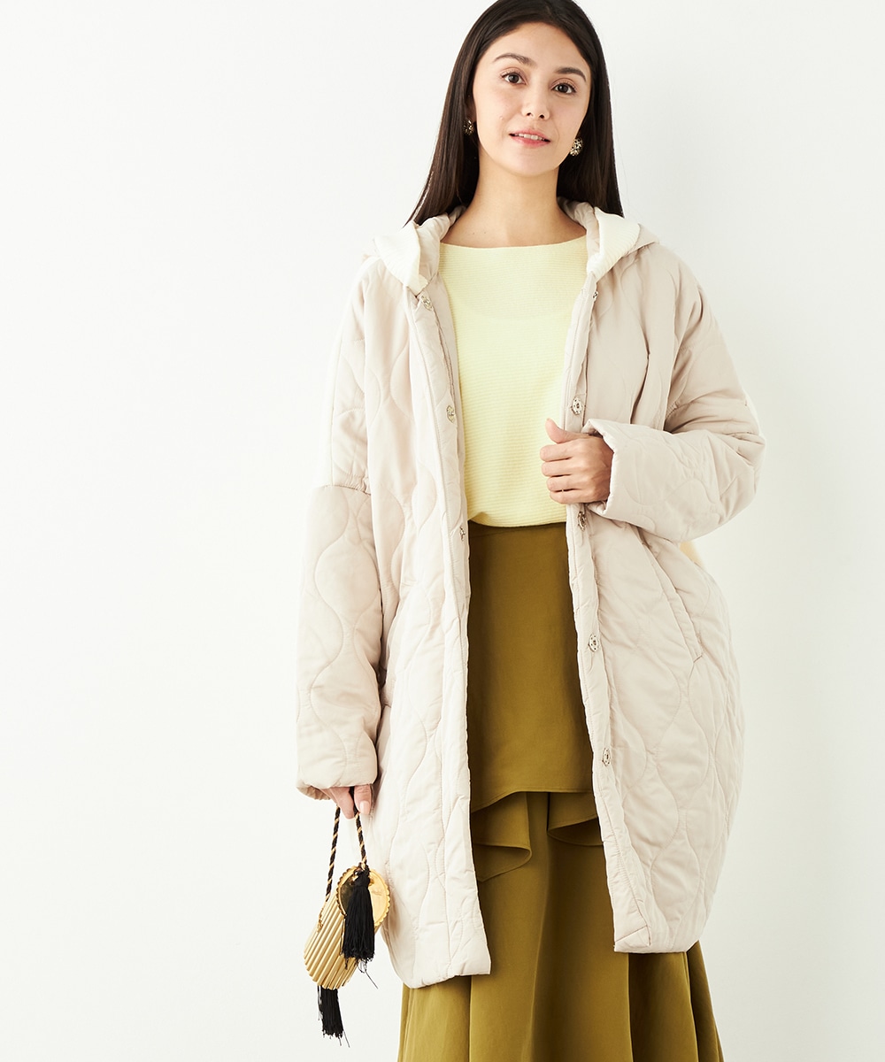  armoire capriceのキルティングニットコート