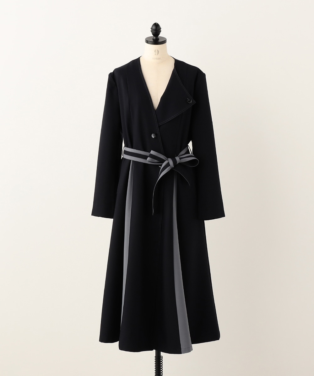 配色切り替えアシンメトリーコート