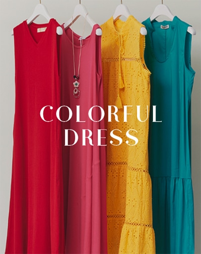 Colorful Dress雨の日に気分の上がるワンピース